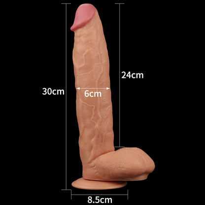 King Size 11 Realistic Dildo - Flesh 29.5 cm Dong-LV2208