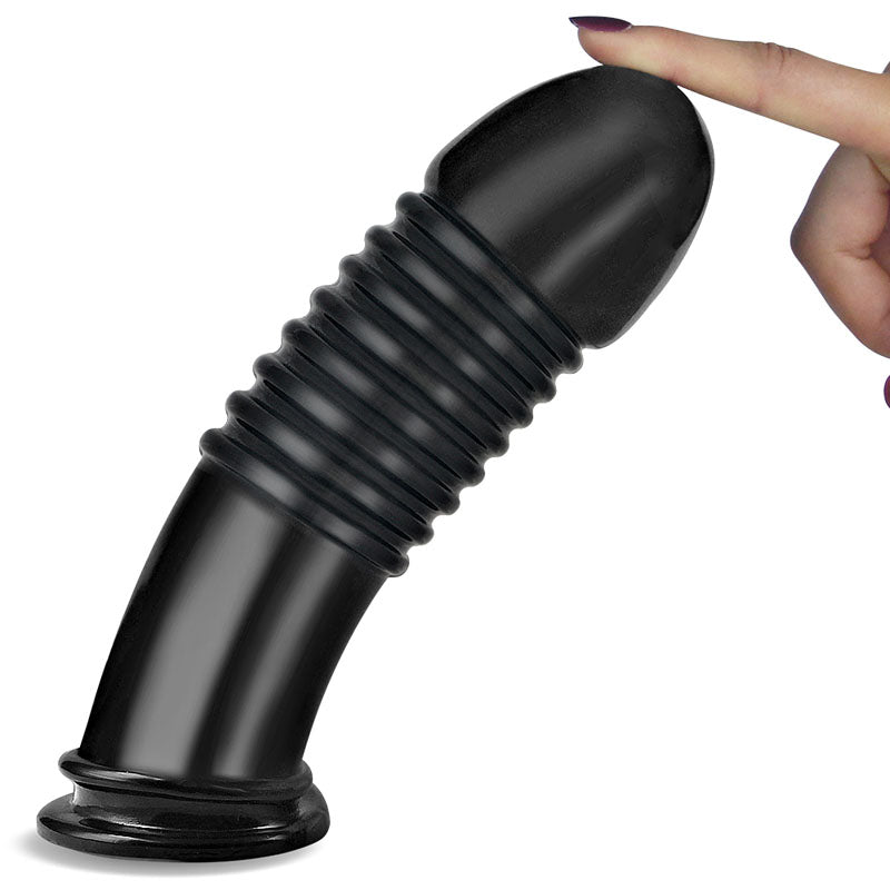 King Sized 8 Anal Bumper - Black Mega Butt Plug 22.5 cm