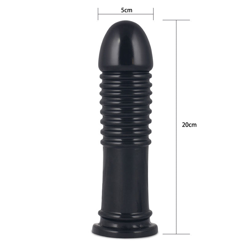King Sized 8 Anal Bumper - Black Mega Butt Plug 22.5 cm