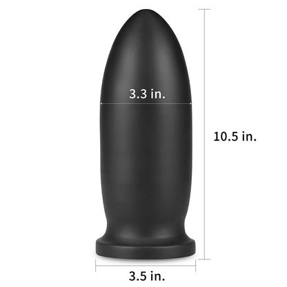 King Sized Anal Bomber - Black 23 cm (9) Mega Anal Plug-LV2245