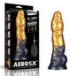 Aerosx 10 Inch Dual Density Inflatable Dildo - Gold/Blue 33 cm Inflatable Fantasy Dildo-LV416003