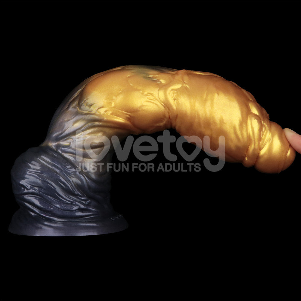 Aerosx 10 Inch Dual Density Inflatable Dildo - Gold/Blue 33 cm Inflatable Fantasy Dildo-LV416003