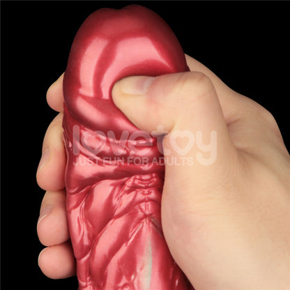 Aerosx 8 Inch Dual Density Inflatable Dildo - Red/Green 28 cm Inflatable Fantasy Dildo-LV416012
