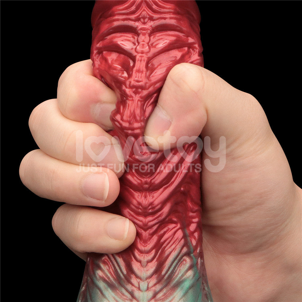 Aerosx 8 Inch Dual Density Inflatable Dildo - Red/Green 28 cm Inflatable Fantasy Dildo-LV416012