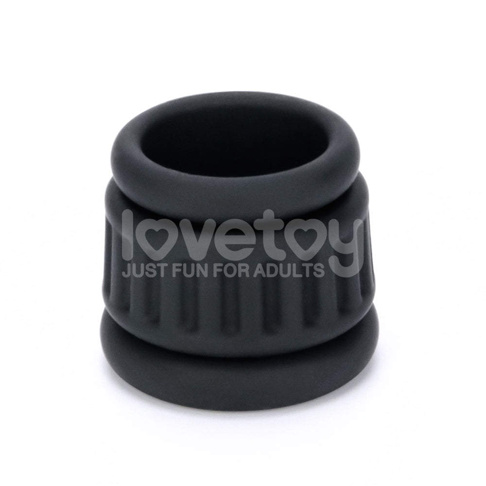 Pinnacle Pro Twin Grip Enhancer - Black Cock & Balls Ring-LV443021