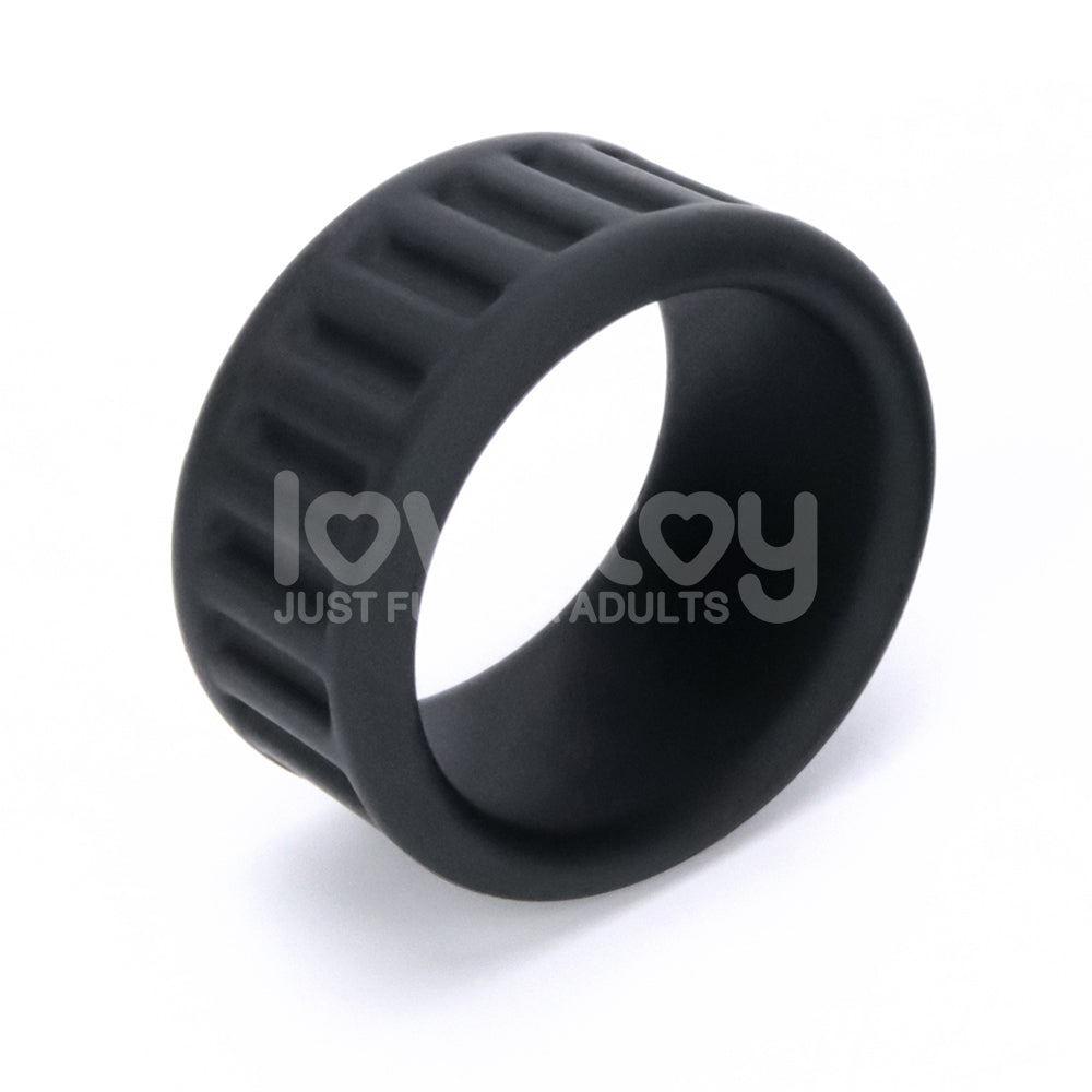 Pinnacle Pro Twin Grip Enhancer - Black Cock & Balls Ring-LV443021