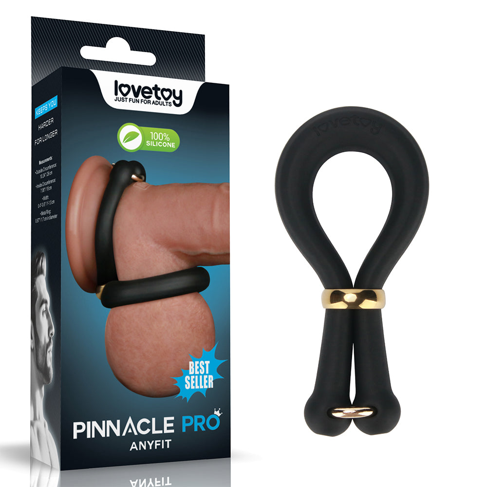 Pinnacle Pro Anyfit Stretcher - Black Adjustable Cock Ring-LV443031