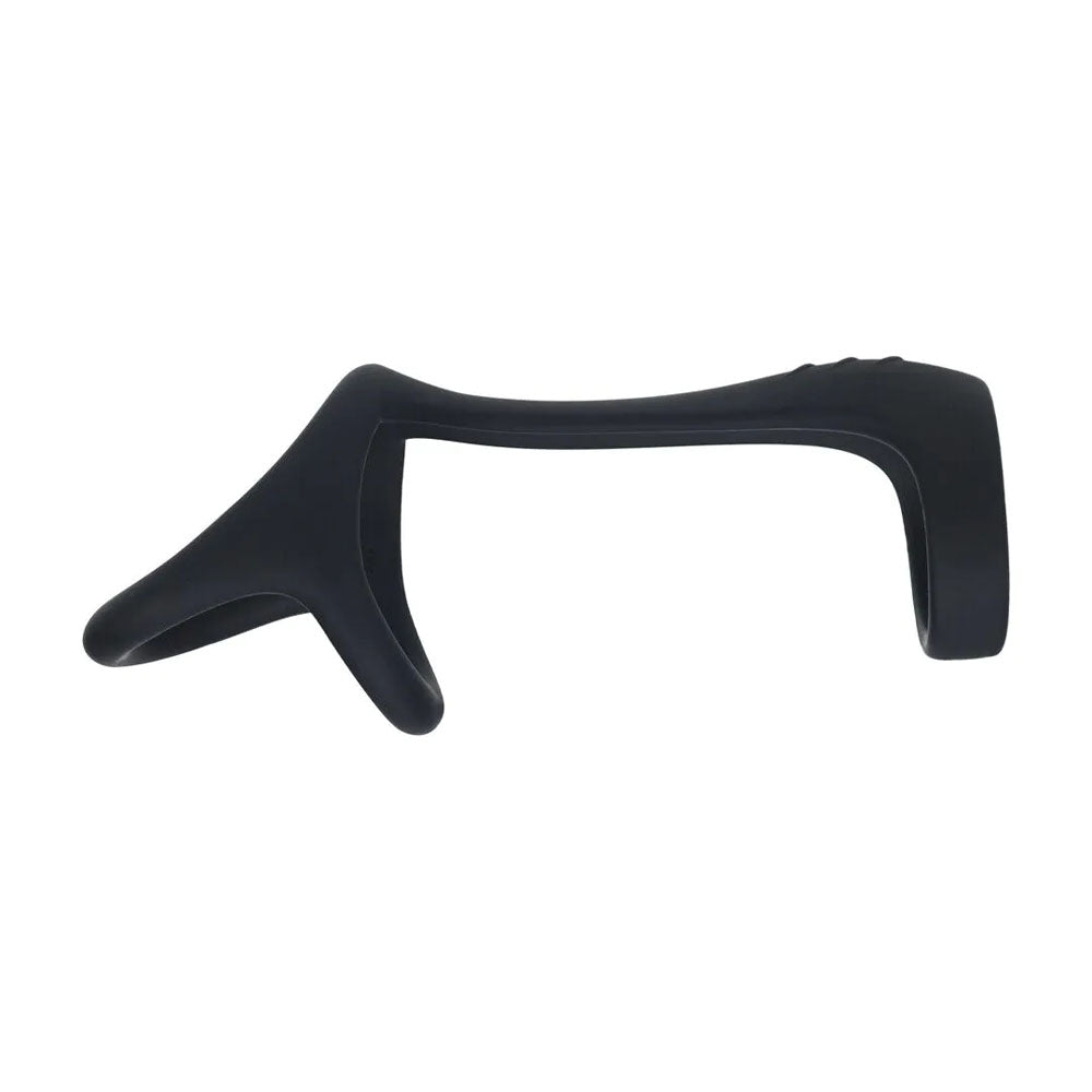 LEVELZ Tri O Silicone Shaft Cock & Ball Ring - Black Cock & Balls Ring-LVL01-0042BLK