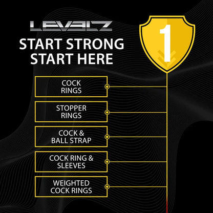 LEVELZ Tri O Silicone Shaft Cock & Ball Ring - Black Cock & Balls Ring-LVL01-0042BLK