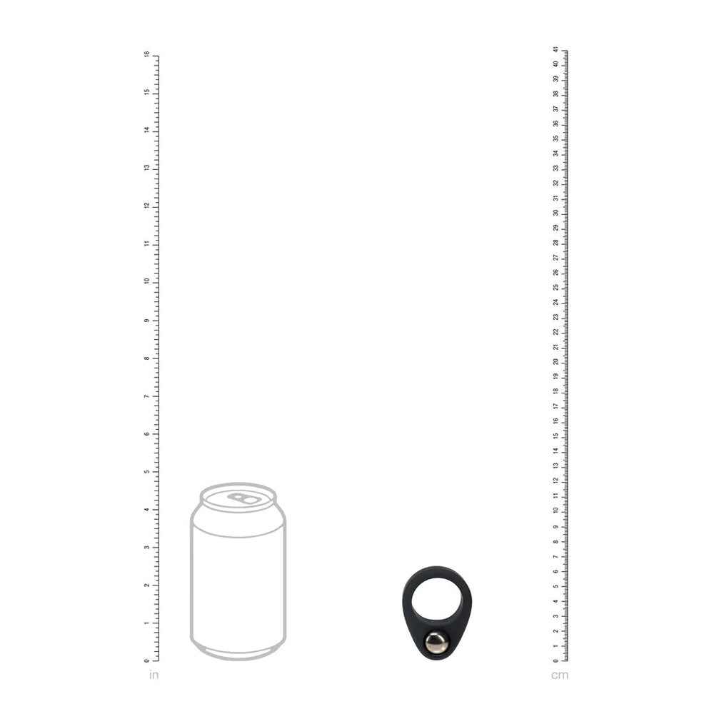 LEVELZ Single Weighted Ball Cock Ring - Black - Black Weighted Cock Ring-LVL01-0050BLK