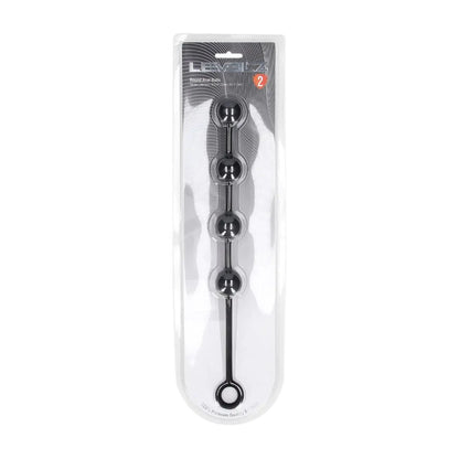 LEVELZ Round Silicone Anal Balls - M - 20mm - Black 32 cm Medium Anal Balls-LVL02-0034BLK