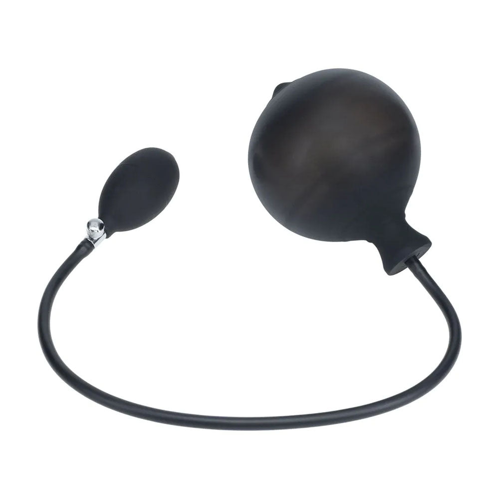 LEVELZ Ribbed Inflatable Anal Plug - Black Inflatable Butt Plug-LVL04-0001BLK