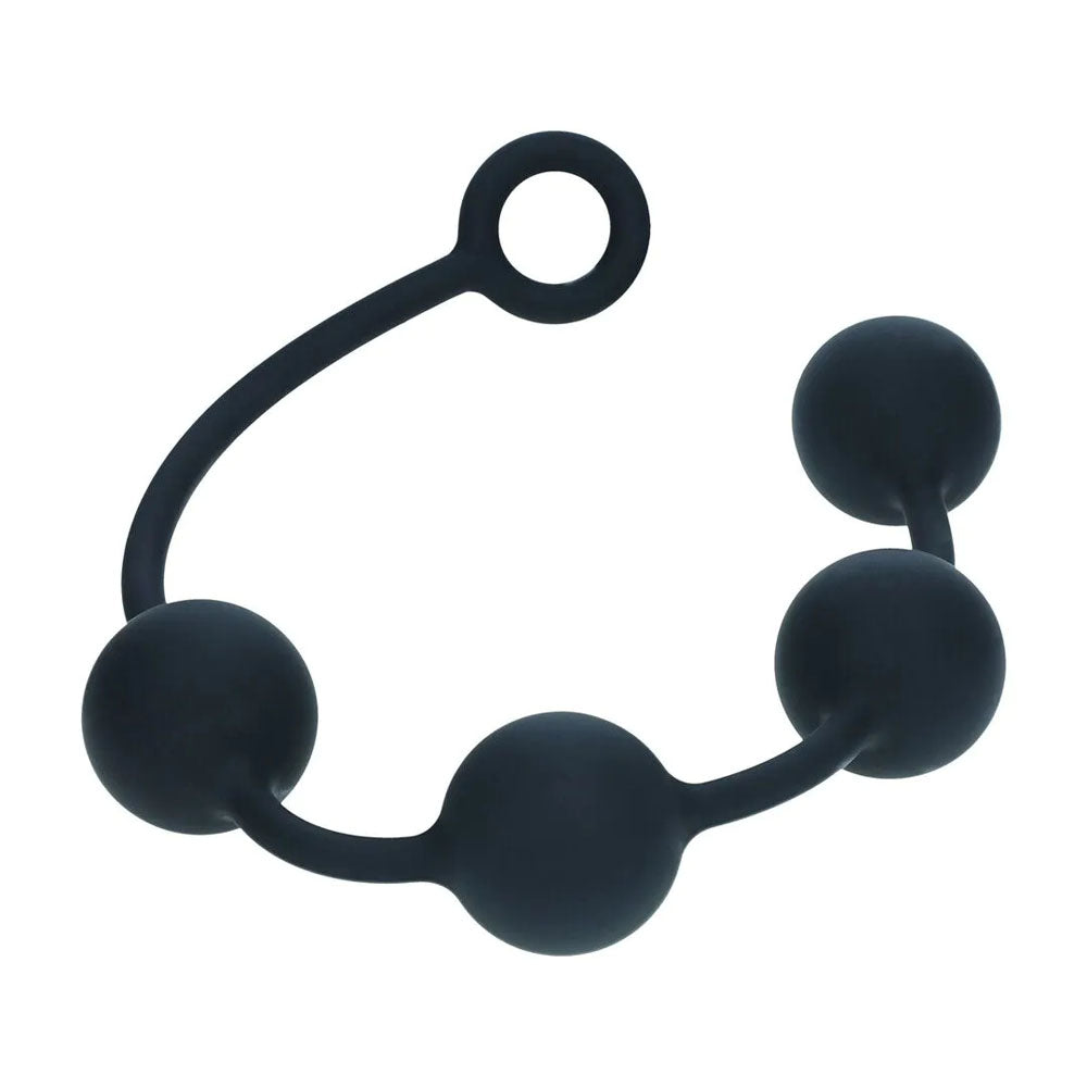 LEVELZ Round Anal Balls - XL - 50mm - Black 46.5 cm XL Anal Beads-LVL04-0004BLK