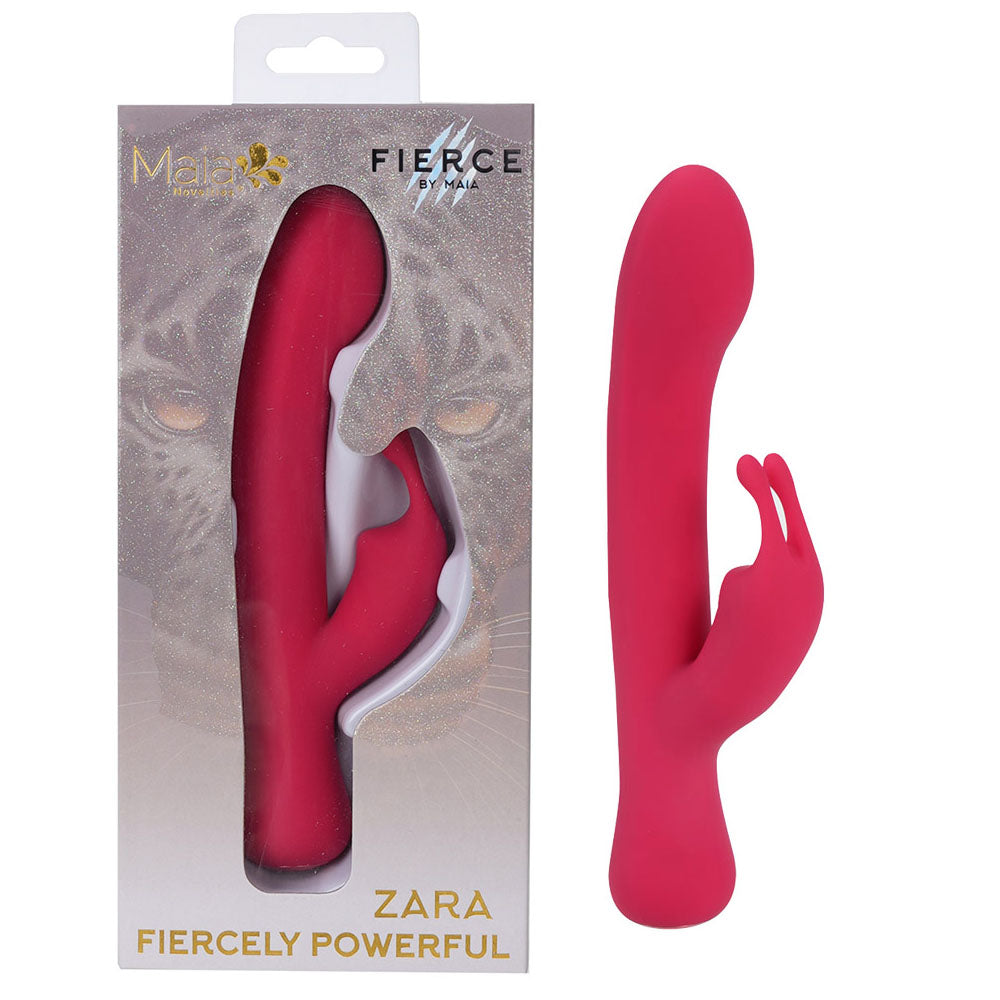 Maia ZARA - Red - Red 17.1 cm USB Rechargeable Rabbit Vibrator-MA24-18-RED