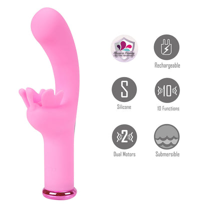 Maia MYLA - Pink - Pink 15.9 cm USB Rechargeable Butterfly Vibrator-MA24-19-PINK