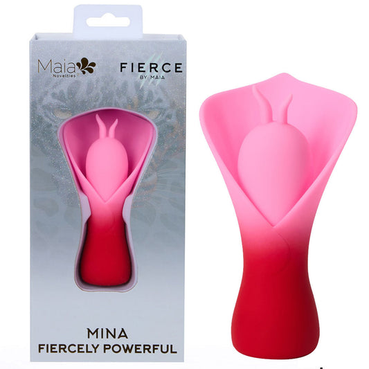 Maia MINA - Red - Red/Pink USB Rechargeable Fluttering Flower Stimulator-MA25-11-RED
