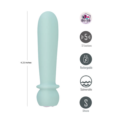 Maia SYMBA - Teal - Teal 10.8 cm USB Rechargeable Powerful Bullet - MA25-13-TEAL