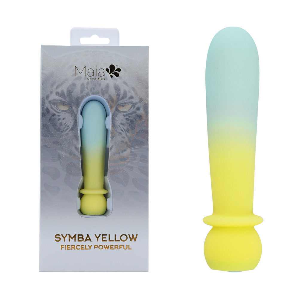 Maia SYMBA - Yellow - Yellow 10.8 cm USB Rechargeable Powerful Bullet - MA25-13-YELLOW