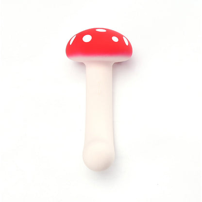 Maia ALICE - Red/White 15.2 cm USB Rechargeable Dual Vibrating Mushroom - MA25-24