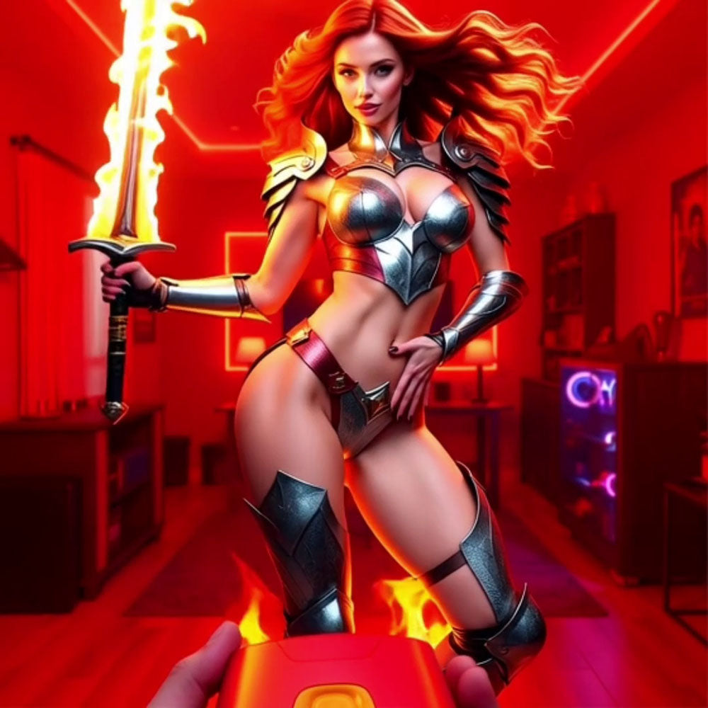  Thrusting & Heating Auto Stroker with Augmented Reality-MAS001RED