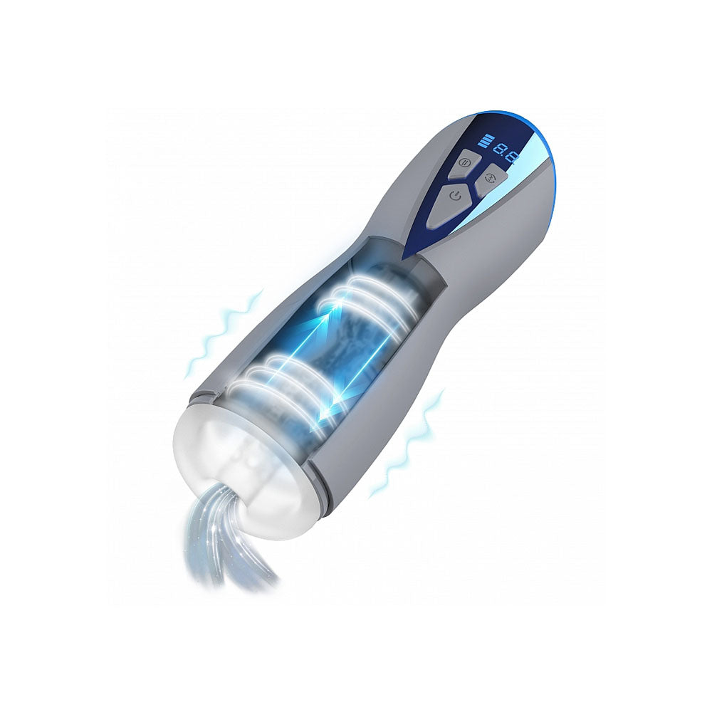 MASTURS Eloa - USB Rechargeable Sucking & Vibrating Auto Stroker with Augmented Reality-MAS005GRY