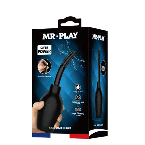 MR PLAY Anal Douche - Black Unisex Douche - 310 ml Capacity