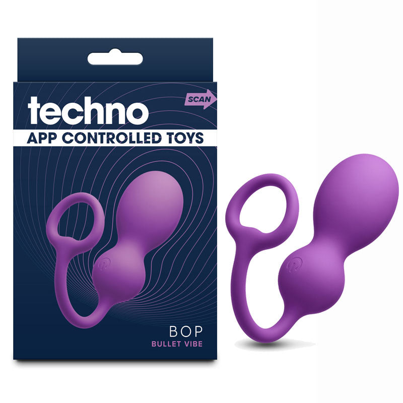Techno - Bop - Purple USB Rechargeable Vibrating Kegel Exerciser with App Contol-NSN-0287-85