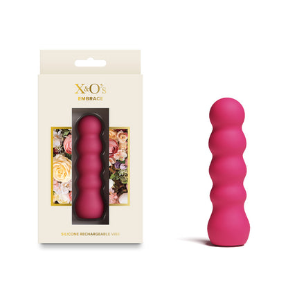 X & Os Embrace - Rose 9.9 cm USB Rechargeable Bullet - NSN-0321-16