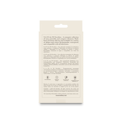 X & Os Embrace - Rose 9.9 cm USB Rechargeable Bullet - NSN-0321-16