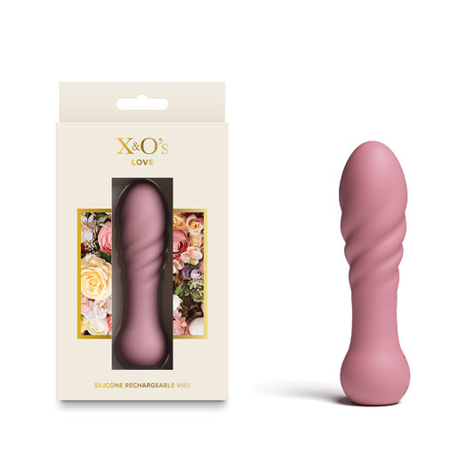 X & Os Love - Dusty Rose 10.7 cm USB Rechargeable Bullet - NSN-0321-29