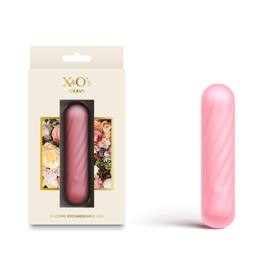 X & Os Crave - Light Pink - Light Pink 10.5 cm USB Rechargeable Bullet - NSN-0321-34