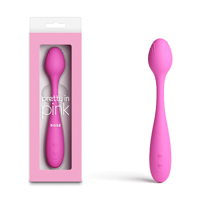 Pretty in Pink Rose - Pink - Pink 19.4 cm USB Rechargeable Vibrator - NSN-0365-24