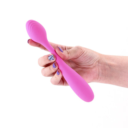 Pretty in Pink Rose - Pink - Pink 19.4 cm USB Rechargeable Vibrator - NSN-0365-24