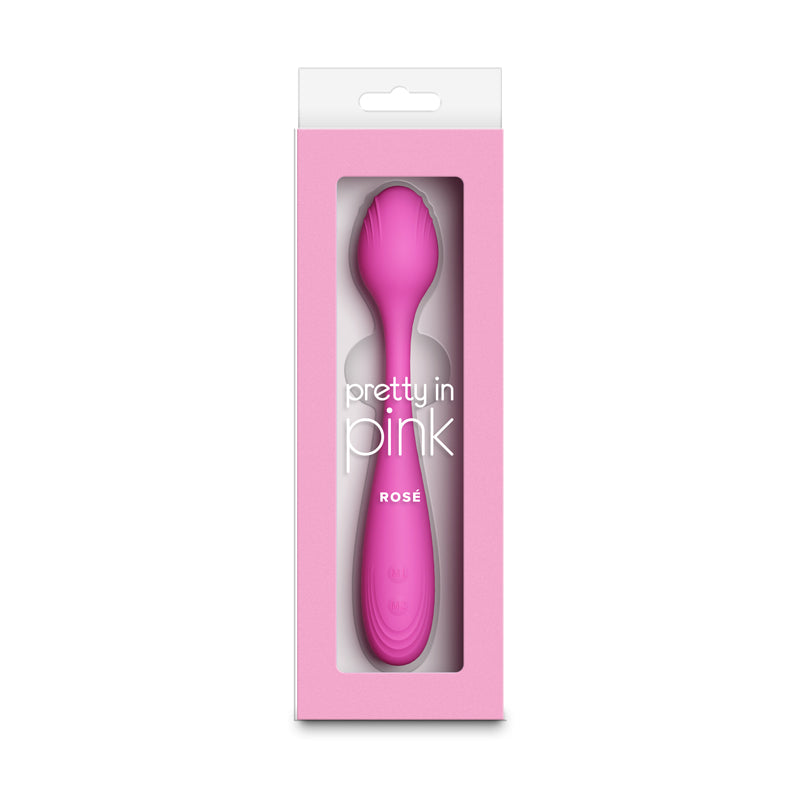 Pretty in Pink Rose - Pink - Pink 19.4 cm USB Rechargeable Vibrator - NSN-0365-24