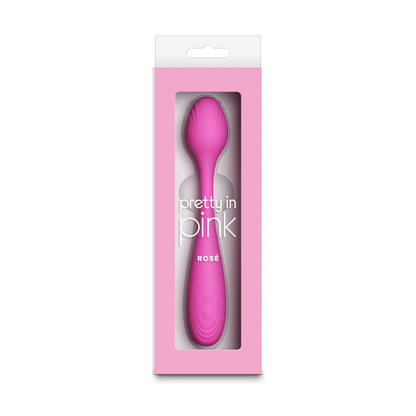 Pretty in Pink Rose - Pink - Pink 19.4 cm USB Rechargeable Vibrator - NSN-0365-24