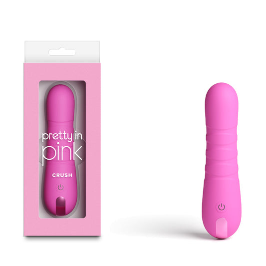 Pretty in Pink Crush - Pink - Pink 14.3 cm USB Rechargeable Vibrator - NSN-0365-34