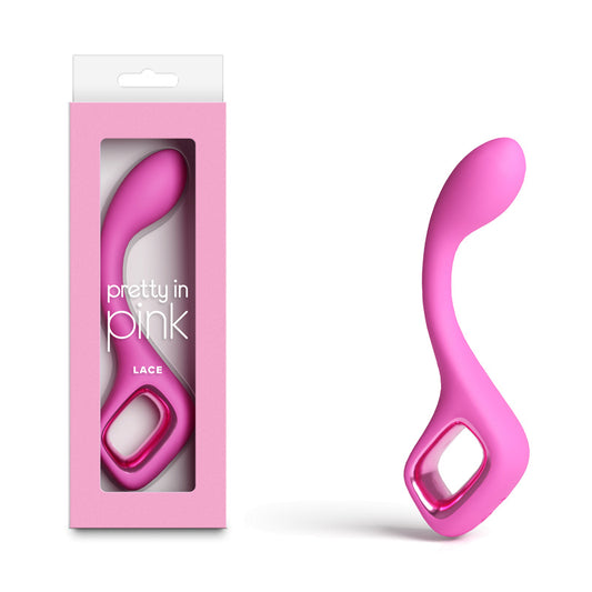 Pretty in Pink Lace - Pink - Pink 18.7 cm USB Rechargeable Vibrator - NSN-0365-74