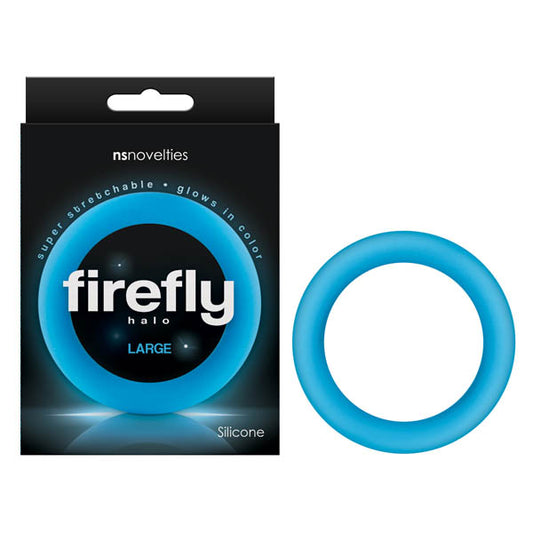 Firefly Halo - Glow In Dark Blue Large 60mm Cock Ring