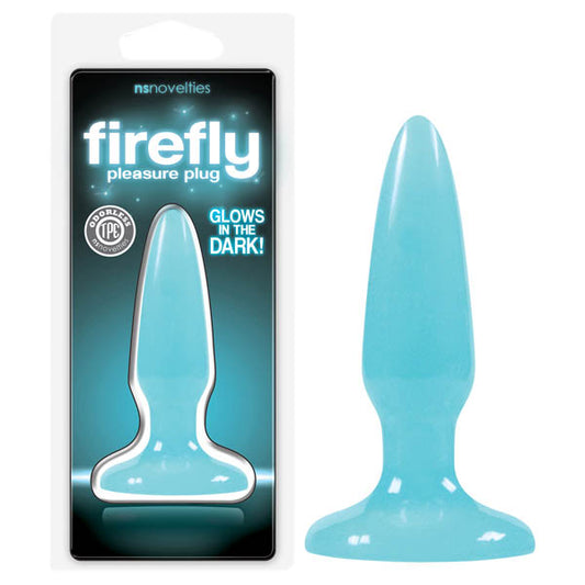 Glow-in-the-Dark Firefly Mini Butt Plug - Blue 8.1 cm (3.2)