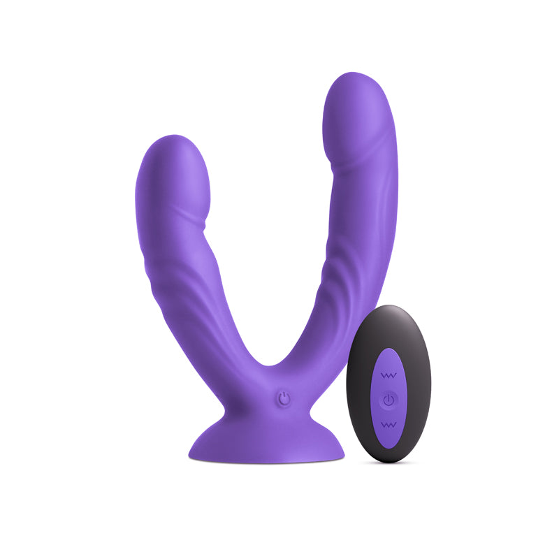 INYA Duet - Purple - Purple USB Rechargeable Vibrating Double Dildo with Wireless Remote - NSN-0552-65