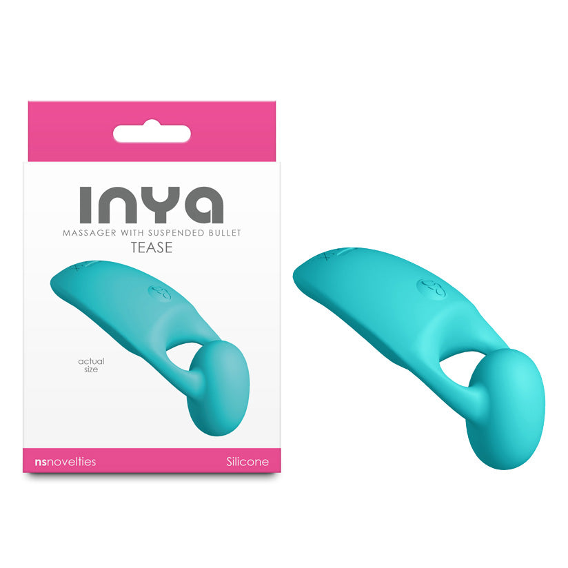 INYA Tease - Teal - Teal USB Rechargeable Finger Stimulator - NSN-0556-07