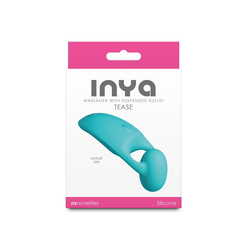 INYA Tease - Teal - Teal USB Rechargeable Finger Stimulator - NSN-0556-07