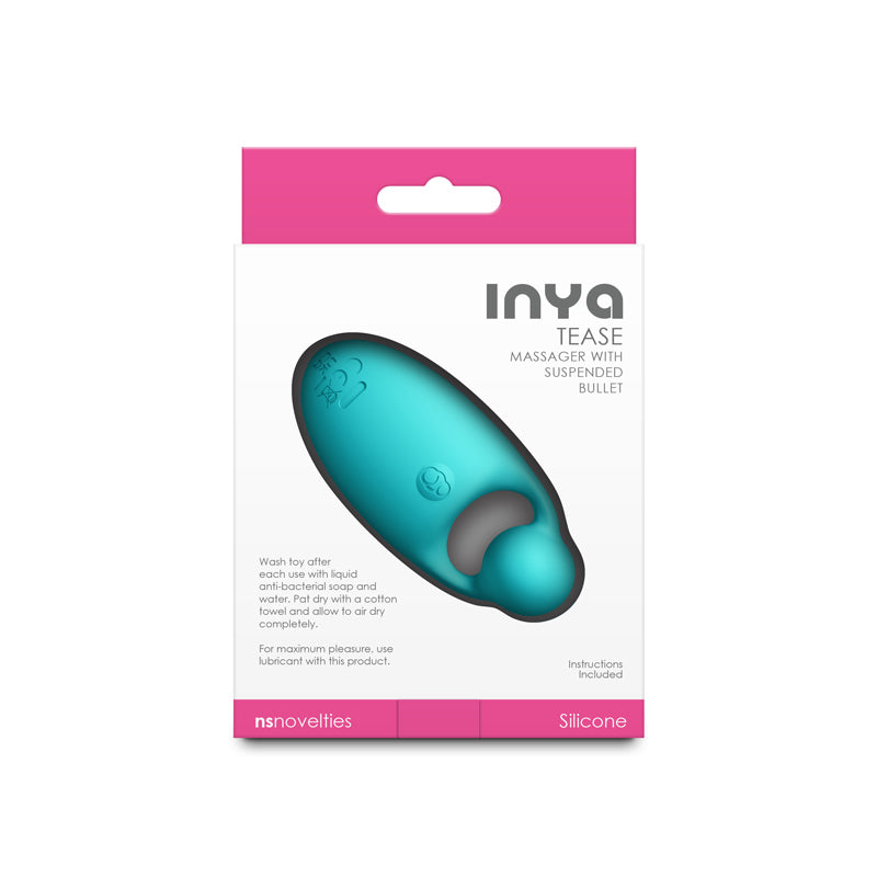 INYA Tease - Teal - Teal USB Rechargeable Finger Stimulator - NSN-0556-07