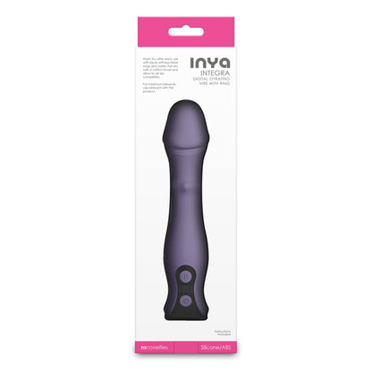 INYA Integra - Gray - Grey 18.2 cm USB Rechargeable Vibrator with Sliding Ring Shaft-NSN-0560-59