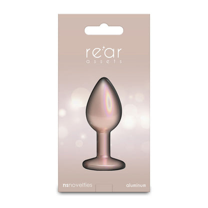 Rear Assets Iridescent - Small - Champagne - Iridescent Champagne 7.1 cm Small Butt Plug-NSN-0968-06