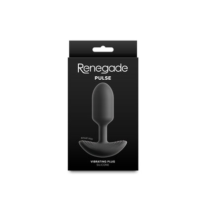 Renegade Pulse - Black - Black 11 cm USB Rechargeable Vibrating Butt Plug - NSN-1103-73