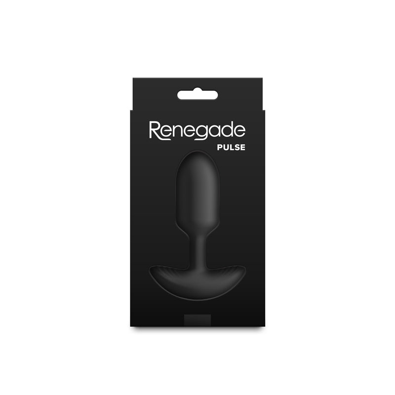 Renegade Pulse - Black - Black 11 cm USB Rechargeable Vibrating Butt Plug - NSN-1103-73