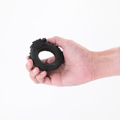 Renegade Dragon Ring - Black - Black Cock Ring - NSN-1113-03