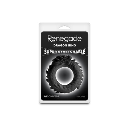 Renegade Dragon Ring - Black - Black Cock Ring - NSN-1113-03