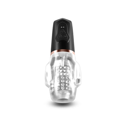 Renegade Avenger - Clear/Black USB Rechargeable Sucking Masturbator-NSN-1131-23